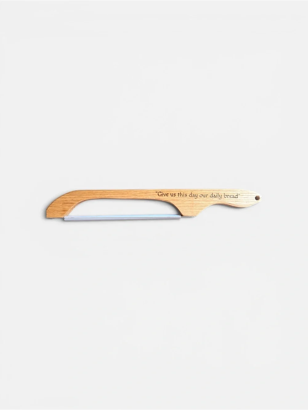 Wooden Serrated Bread Knife - Natural Wood Finish